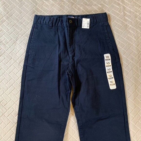 Childrens Place Unisex Kids 10 Chino Pants Navy Blue Straight Leg School Uniform - Picture 2 of 12